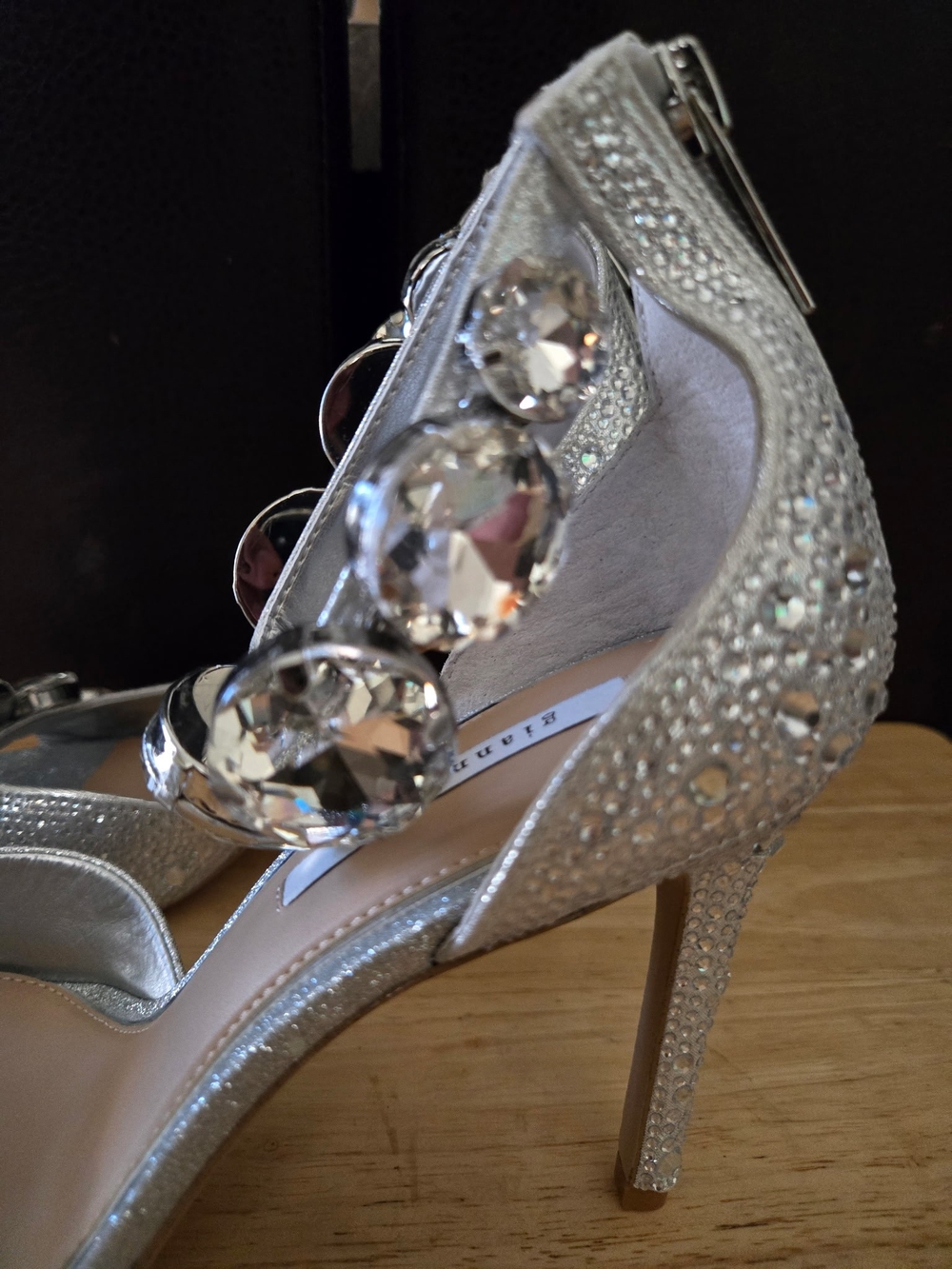 Gianni Bini Oaklynn Rhinestone Jeweled Ankle Cuff Dress Sandals  Size  9.5 - Picture 3 of 10
